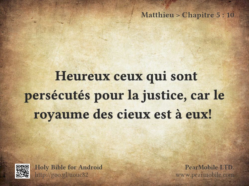 Matthieu, Chapitre 5:10